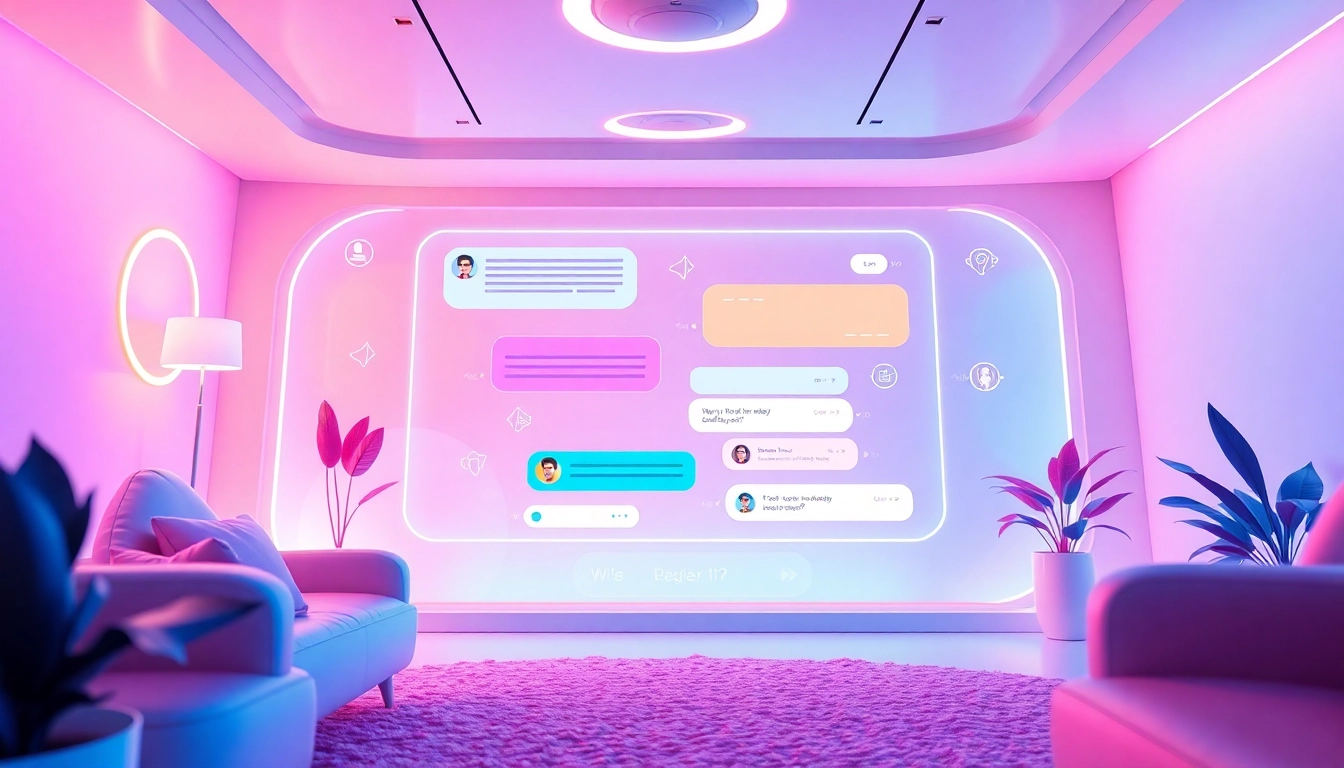 Engaging free AI sex chat interaction with vibrant digital interface.