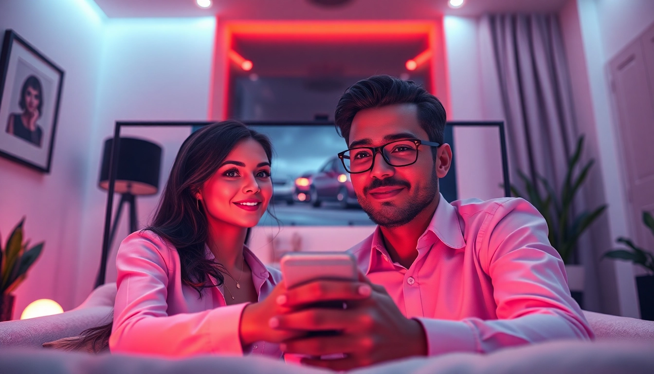 Engaging AI characters in a cozy chat scene, embodying ai sexchat vibes.