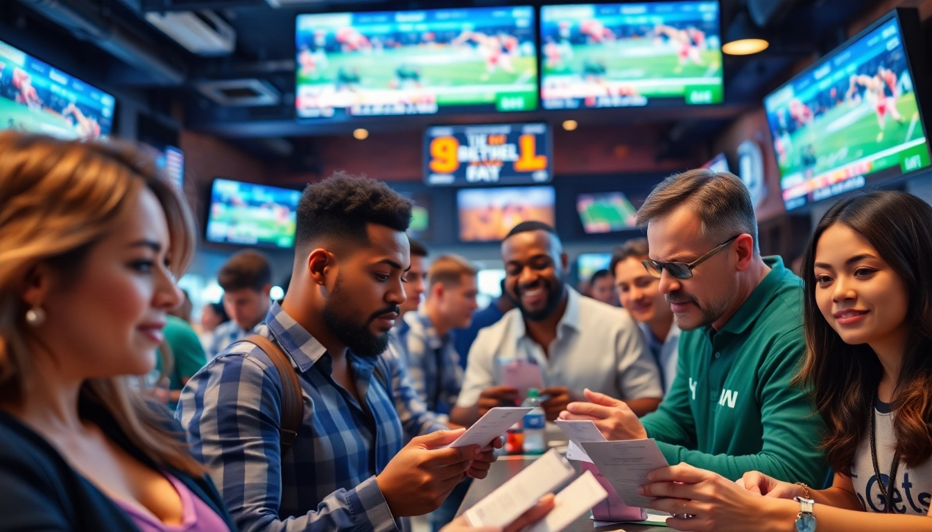 Parieurs concentrés sur un site de paris sportifs pendant un événement en direct.