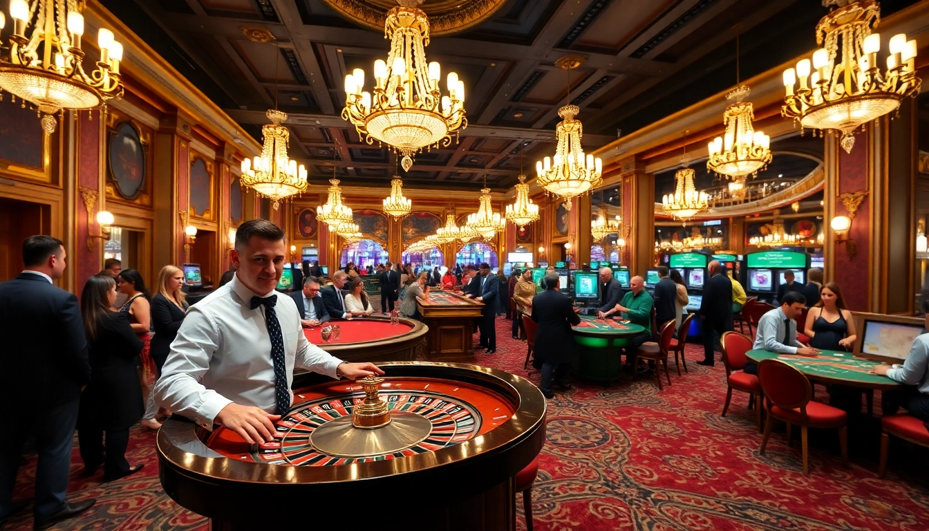 Vibrant atmosphere in a casino belgique with players enjoying their games.
